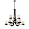 Z-Lite Willow 9 Light Chandelier, Matte Black, Inner White & Outer Clear 426-9-MB - alternate 5